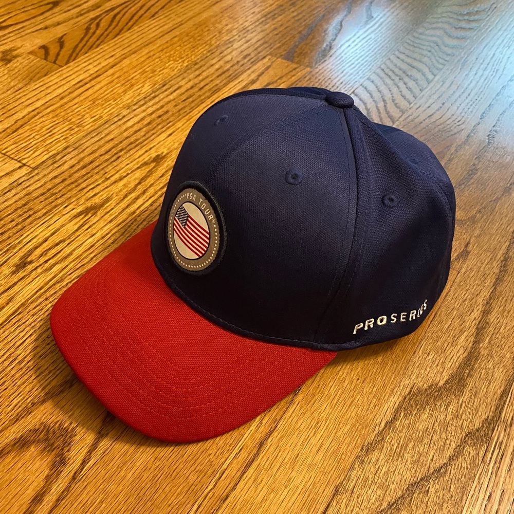 Pro Series Adjustable Red White & Blue PGA Tour American Flag Hat
